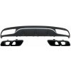 KITT Rear Bumper Valance Diffuser with Black Exhaust Muffler Tips suitable for Mercedes C-Class C205 A205 Coupe Cabriolet (2014-2019) C63 Design