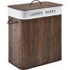 Verk 27278 Dvojitý kôš na bielizeň bambus, tmavo hnedý