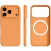 AppleMix Kryt pre iPhone 17 Pro - sub. MagSafe - Ultra tenký silikónový - Sunset Orange