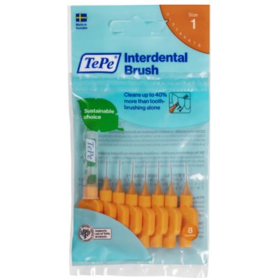 TePe Originál medzizubné kefky na dentálnu starostlivosť 0,45 mm, 8ks (oranžové)