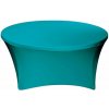 TENTino Elastický obrus STANDARD na okrúhly stôl 122 cm Farba obrusu: TYRKYSOVÁ / TURQUOISE