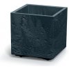 Prosperplast Plastový kvetináč SIERRAS SQUARE BETON EFFECT antracitový, variant 28,8 cm