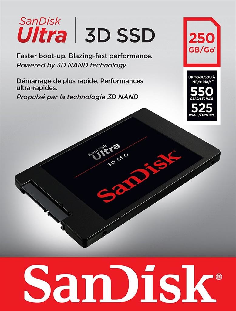 SanDisk Ultra 3D 250GB, SDSSDH3-250G-G25