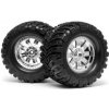 HPI Nalepené Super Mudders gumy 155 x 85 mm na chrómových diskoch, 2 ks pre Savage