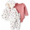 CARTER'S Set 3dielny body dl. rukáv 2, nohavice , mikina ivory Floral dievča 12m/veľ.80