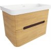 Kúpeľňová skrinka s umývadlom SAT Fusion 77,5x53x45 cm dub medový mat SATFUSION280DMMW