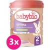 3x BABYBIO OPTIMA 2 dojčenské bio mlieko 800 g VP-F114849