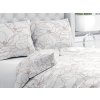 Biante Bavlnené posteľné obliečky Sandra SA-268 Béžové designové kvety na bielom Jednolôžko 140x200 a 70x90 cm