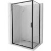 Mexen Exo, sprchovací kút s posuvnými dverami 135 x 95 cm, 6mm číre sklo, čierny profil, 8151-135-095-70-00