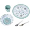 Jedálenská súprava pre deti Beaba Jungle Gift Meal set v darčekovom balení zelená od 4 mes
