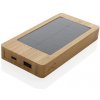 Solárna powerbanka Sunwick 10000 mAh z bambusu, hnedá