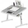 Skladací a nastaviteľný stolík na tablet / notebook + USB port SILVER GRAY