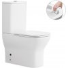 CERANO - WC kombi Hugo, Rimless + UF sedátko - biela lesklá - 63,5x35,5 cm