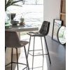J-Line by Jolipa Šedá zamatová barová stolička Barstool Morgan Grey - 47*43*95cm - J-Line by Jolipa