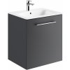 Geberit Selnova Square umývadlo so skrinkou 60 cm grafitová 501.253.00.1