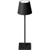 FARO BARCELONA Stolová LED lampa Toc s nabíjačkou USB IP54 čierna - 70776