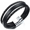 Troli náramok z troch kožených pásikov Leather SW-BL046