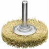 Lessmann 418543 | Rotačná kefa so stopkou priemer 6 mm mosadzný drôt, zvlnený 80x18 / mosadzný drôt zvlnený 0,20