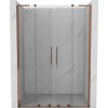 Mexen Velar L Duo posuvné sprchové dvere 150 cm, transparentné, ružové zlato - 871-150-003-02-60