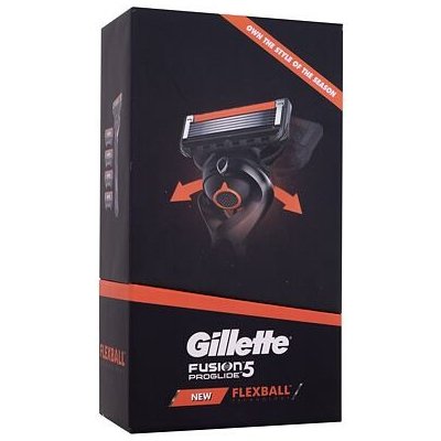 Gillette Fusion Proglide Flexball dárková sada: holicí strojek s jednou hlavicí 1 ks + náhradní hlavice 4 ks pro muže