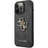 GUHCP13L4GMGGR Guess PU 4G Metal Logo Zadní Kryt pro iPhone 13 Pro Grey