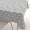 Biante Dekoračný štvorcový obrus Porto PRT-018 Biele bodky na sivom režnom 110x110 cm