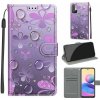 Peňaženkové kožené puzdro DRAWING na Xiaomi Redmi Note 10 5G - Water Drop Six Petal Flower