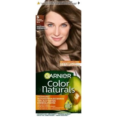 Garnier Color Naturals permanentná farba na vlasy s vyživujúcimi olejmi 40 ml odtieň 5 natural light brown pre ženy