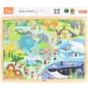 Viga puzzle na podložke 48 častí Poznajme zoo