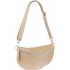 NovaKabelka.sk Reni Grande Cappuccino kožená talianska crossbody kabelka béžová