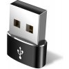 Techsuit Adaptér - Type-C na USB, 3A - čierny KF232574