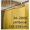 Tyč na záclony do kúpeľne 125-220 cm – strieborná – LENMAN 36-2805