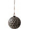 Clayre & Eef Čierna antik sklenená guľa Coppen XL - Ø 20*20 cm - Clayre & Eef