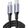 Kábel Ugreen 70428 USB-C / USB-C PD QC 3.0 5A 100W, 1,5m, sivý