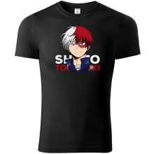 Boku no Hero Academia BNHA tričko Shoto Todoroki čierne