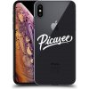 Picasee silikónový prehľadný obal pre Apple iPhone XS Max - Picasee - White