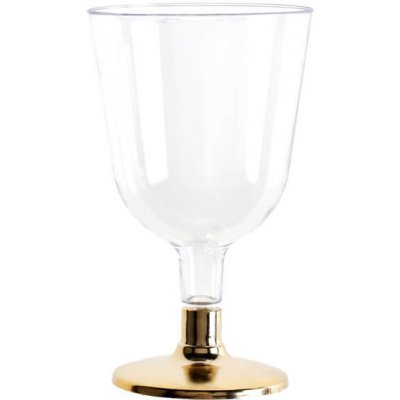Santex Plastové poháre na víno zlaté 150ml