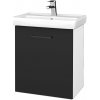 Dreja Kúpeľňová skriňa DOOR SZD 55 - N01 Biela lesk / Úchytka T06 / N03 Graphite / Levé