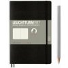 LEUCHTTURM1917 Softcover paperback (B6+) Black, 123 p., bodkovaný - zápisník