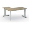 Rohový kancelársky písací stôl PRIMO FLEXIBLE, 160x140 cm, dub prírodný