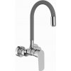 AQUARISTO STYLE Drezová batéria DAKOTA rozstup 100mm, horné flexi rameno, sivá-chróm