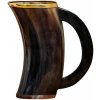Výprodej Vikingský korbel z pravého rohu s mosazným okrajem, 250-300 ml - Outlet