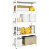 Kovona Regál Futur 1800 x 900 x 450 mm 5 políc biely