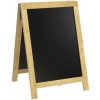 SECURIT Ponuková stojanová rustikálna tabuľa SANDWICH 85 x 55 cm, prírodná farba SBD-N-85