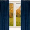 ZÁVESY VELÚROVÉ TMAVOMODRÉ 140x160 KRÁTKY OKENNÝ ZÁVES HRUBÝ VELÚR ŽABKY