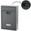 Poštová schránka MAGPIE – pozinkovaná, práškovo lakovaná, s číselným zámkom, 32×21,5×8,2 cm
