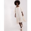 Svetlobéžové asymetrické oversize midi šaty s volánom DHJ-SK-6057.93-light beige ONE SIZE