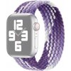 AppleKing nylonový remienok s farebným vrkočovým vzorom pre Apple Watch 42mm / 41mm / 40mm / 38mm - L - fialový - možnosť vrátiť tovar ZADARMO do 30tich dní