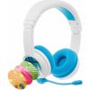 BuddyPhones School+, dětská bezdrátová sluchátka s mikrofonem, Bluetooth, modrá