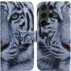 Peňaženkové kožené puzdro Coloured Drawing na Samsung Galaxy S25 Ultra 5G - Tiger